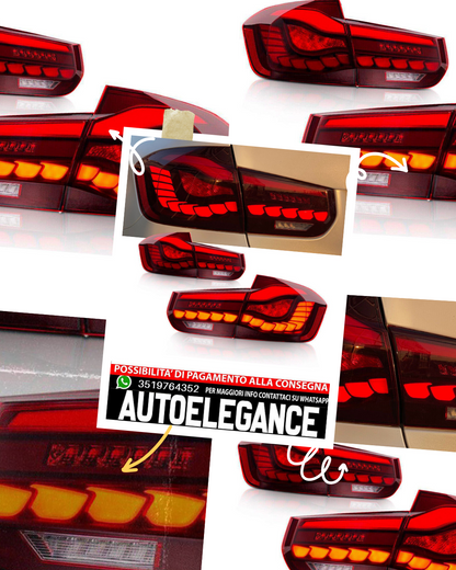 Luci dinamiche  OLED  posteriori rosse adatte per BMW Serie 3 berlina. F30 F80