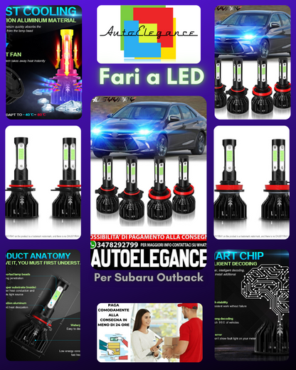 For Subaru Outback 2015-2018 LED Headlights Bulbs High/Low Beam 