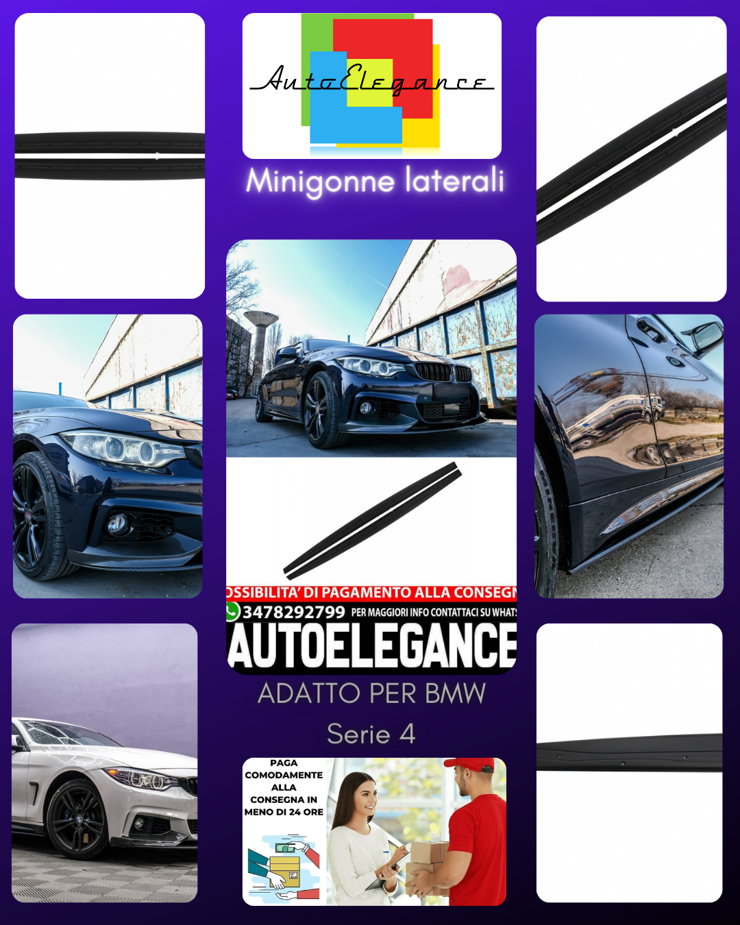 Side skirts suitable for BMW 4 Series F32 Coupe F33 Cabrio F36 Gran Coupe 