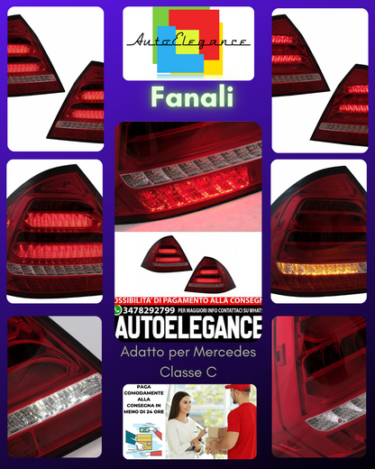 Full LED rear lights suitable for Mercedes C-Class W203 Sedan (2000-2004) 