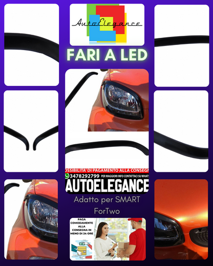Coprifari Sopracciglia Trim adatto per SMART ForTwo C453 A453 ForFour W453 AUTOELEGANCERICAMBI