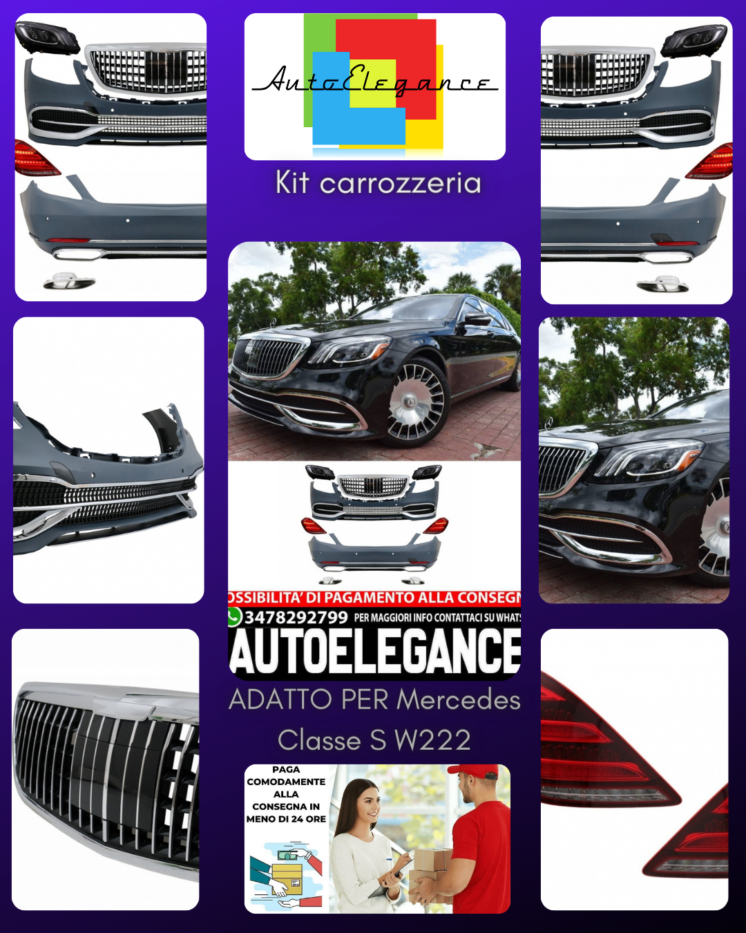 Convesion body kit suitable for Mercedes S-Class W222 Facelift (2013-2017) 