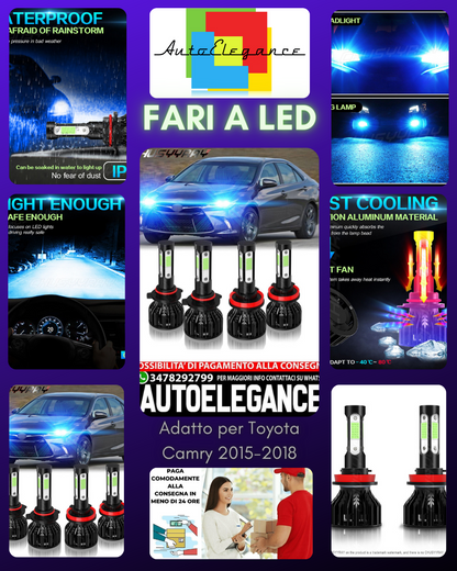 Per Toyota Camry 2015-2018 - 4X 9005 + H11 LED Fari Abbaglianti Abbaglianti