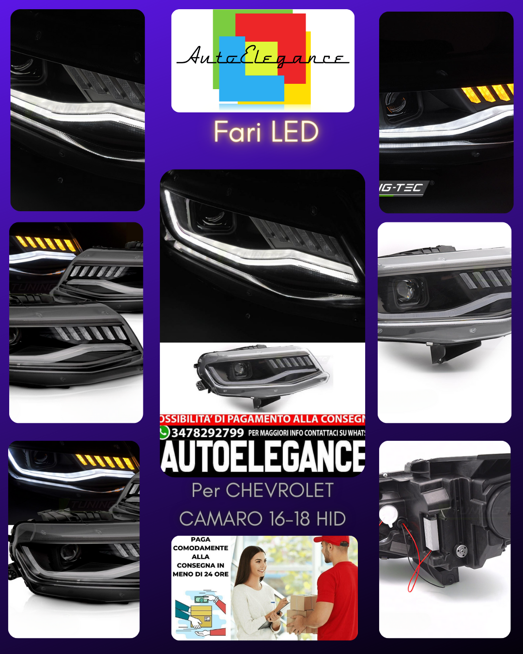 CHEVROLET CAMARO 16-18 HID SEQ BLACK