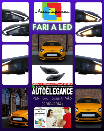 Fari a LED Osram adatti per Ford Focus III Mk3 (2010-2014)Xenon OEM Alogena