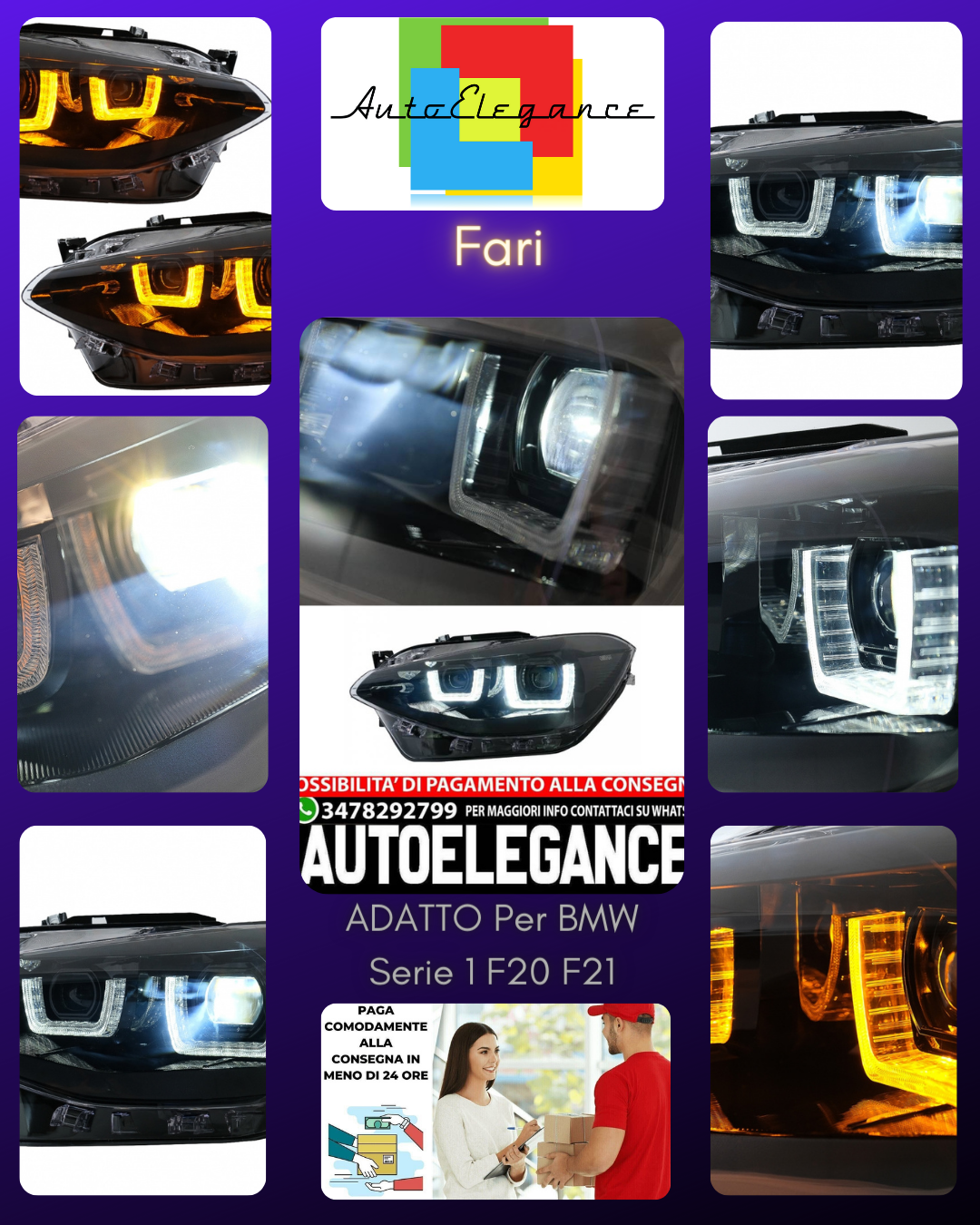 Fari Osram LEDriving Full LED adatti per BMW Serie 1 F20 F21 (06.2011-03.2015)