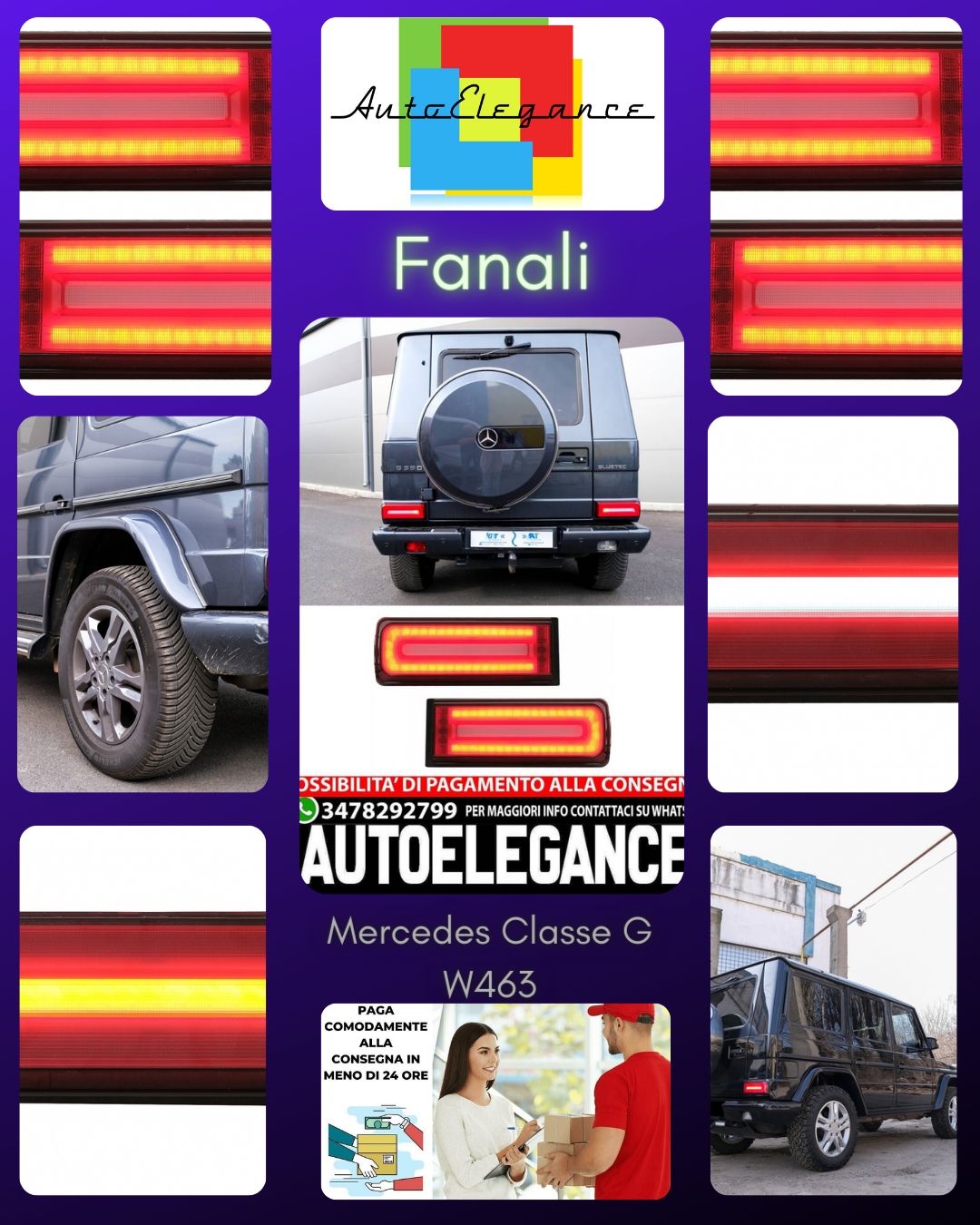 Fanali posteriori a LED Barra luminosa adatta per Mercedes Classe G W463 2008-20
