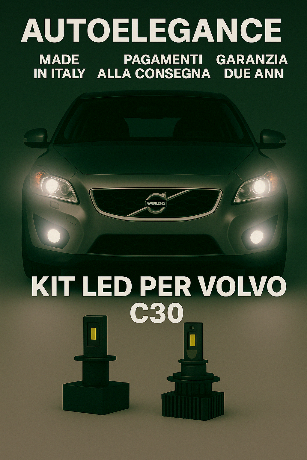 ❤️KIT LED D3S 6000K BIANCO GHIACCIO ANABBAGLIANTI PER VOLVO C30❤️