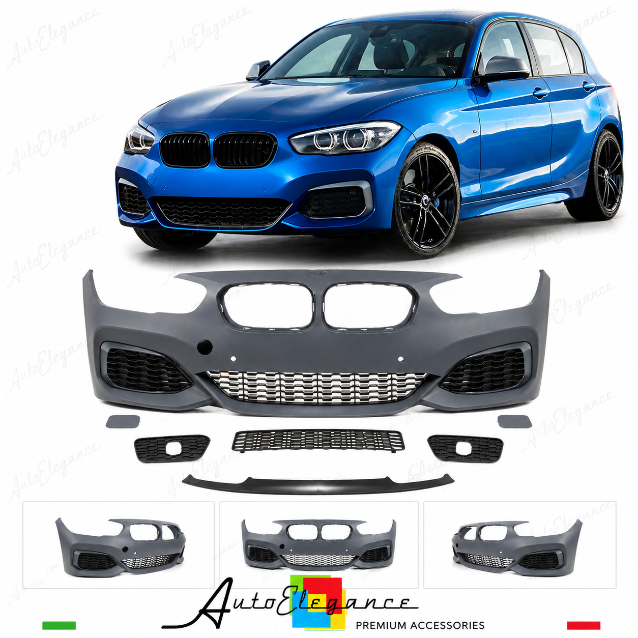 PARAURTI ANTERIORE BMW F20 F21 LCI 15-19 LOOK M PDC