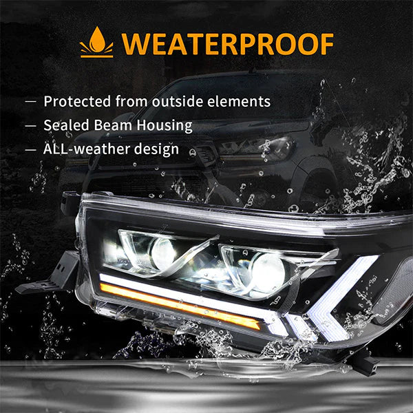 Fari a LED per Toyota Hilux Vigo Revo 2015-2019 con illuminazione di cortesia dinamica