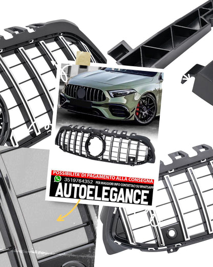 Griglia GT Panamericana adatta per Mercedes Classe A W177 dal 18 argento nero