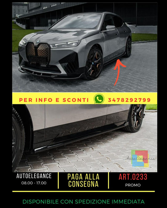 🔥Sotto minigonne PER BMW iX M-Pack i20 2021+ 2 Pcs Gloss Black🔥