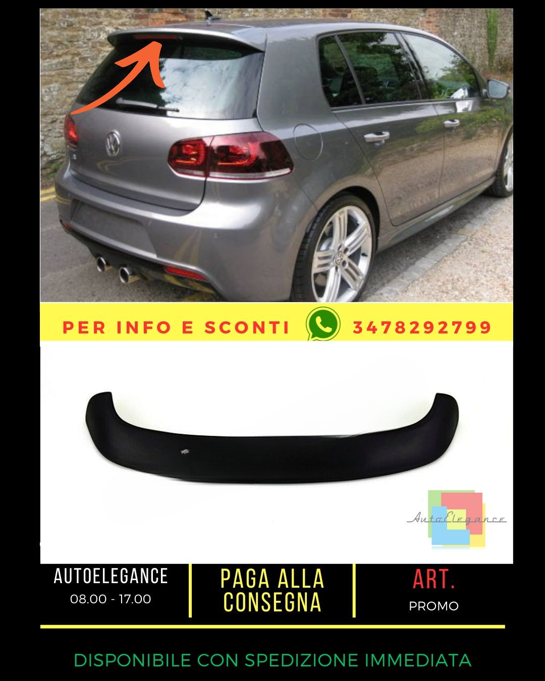 🔥 SPOILER ADATTO PER VW Golf 6 2008-2016🔥