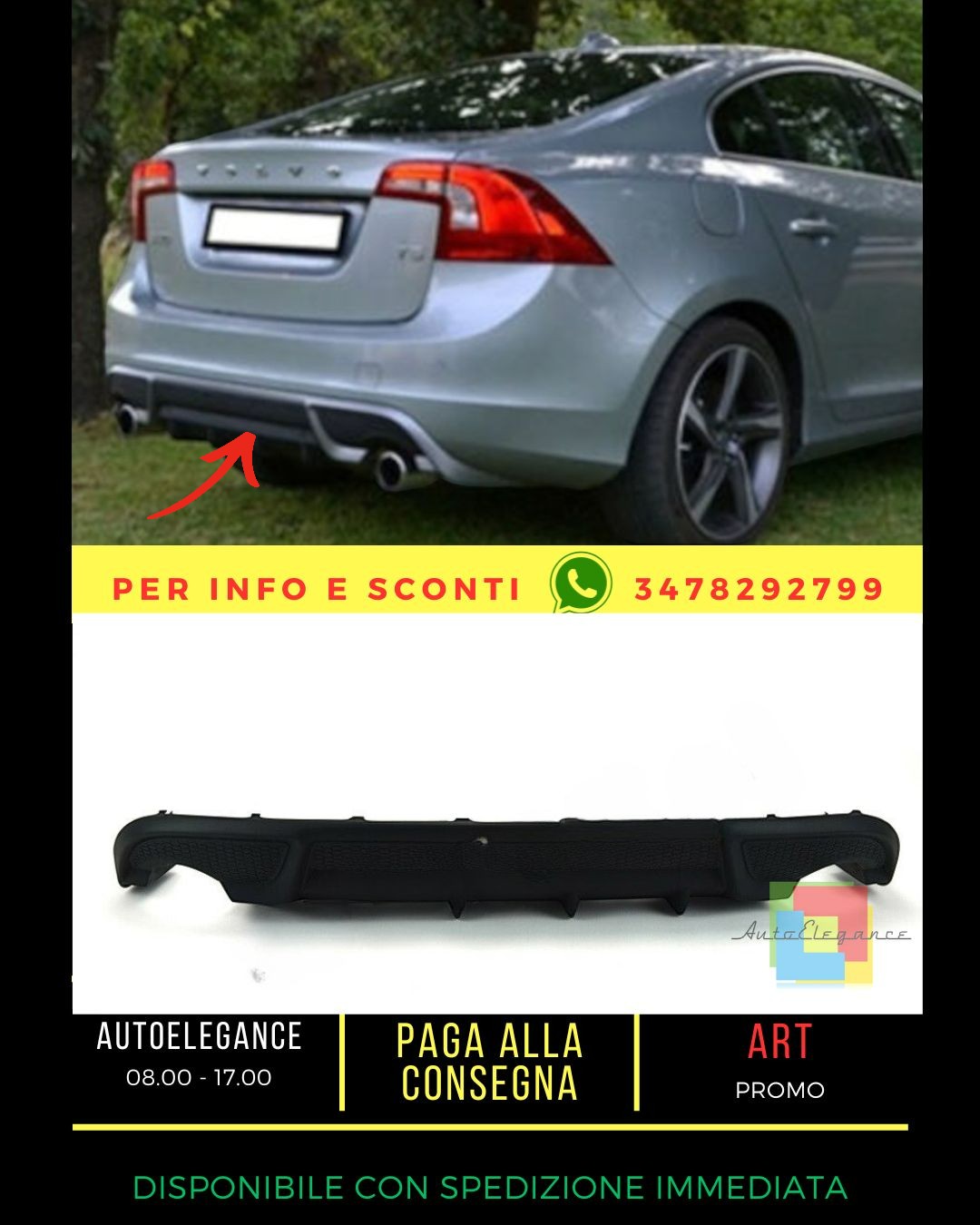 🔥DIFFUSER SUITABLE FOR VOLVO S60 V60 2010-2018🔥