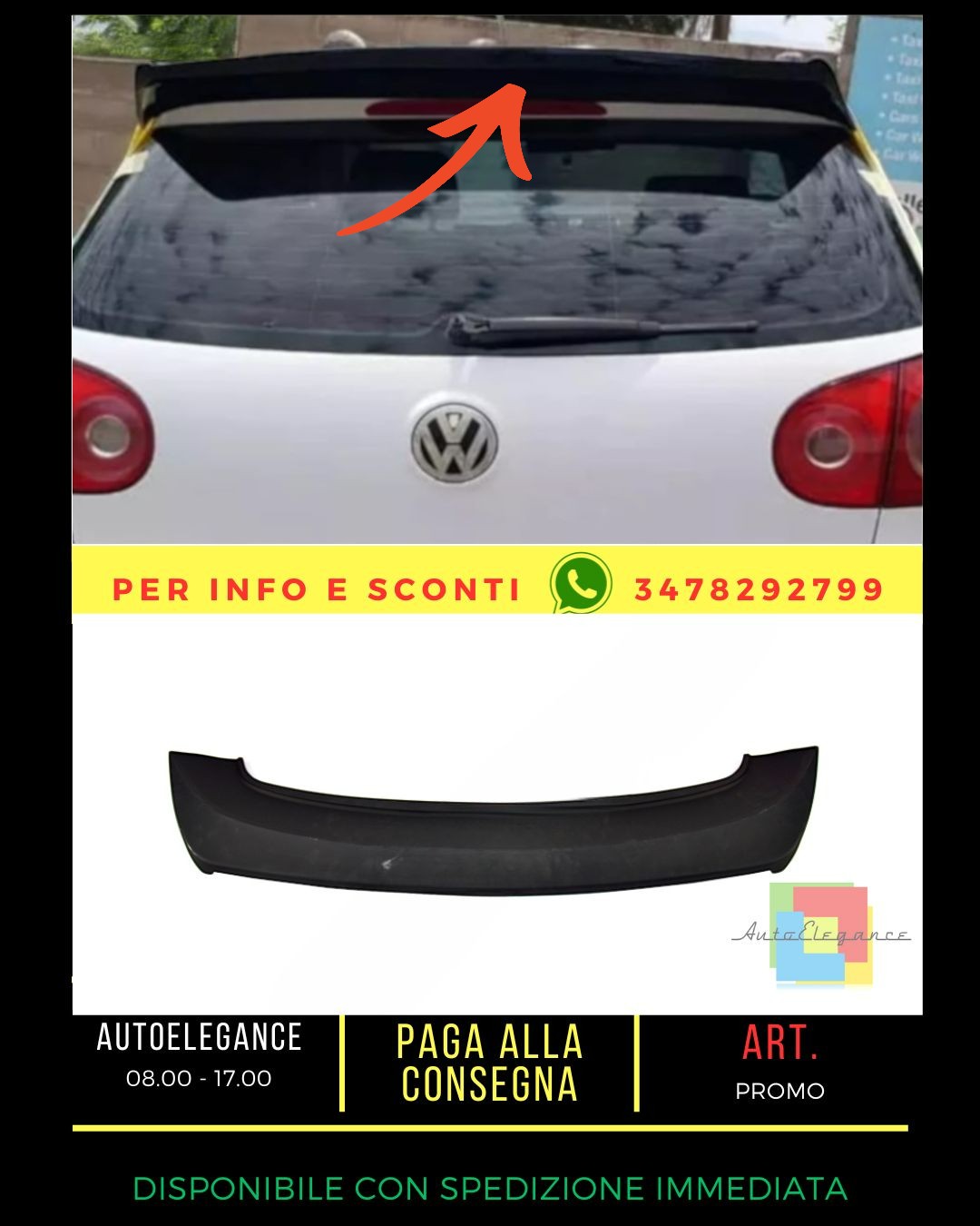 🔥 SPOILER ADATTO PER VW Golf 5 GTI 2003-2008🔥