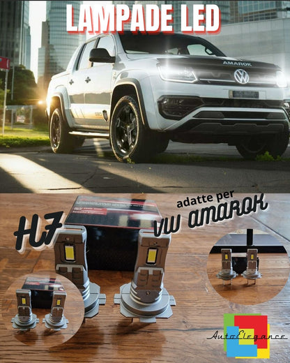 KIT LED H7 PER VOLKSWAGEN VW AMAROK 6000K BIANCO 6000 LUMEN CANBUS ANABBAGLIANTI