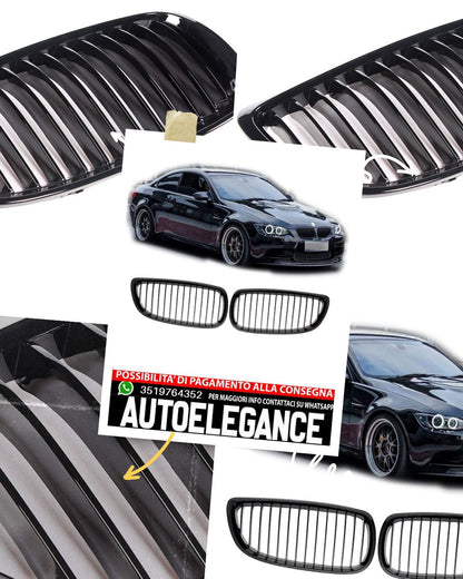 Griglia rene radiatore barra singola adatta per BMW Serie 3 E92 Coupe LCI 2010