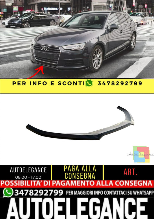 ✨Splitter Anteriore V2 Lucido ABS ADATTO PER Audi A4 B9 2015-2019✨