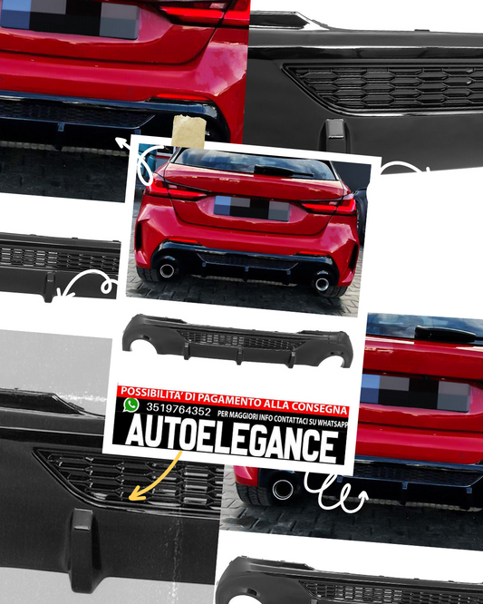 Diffusore posteriore diffusore tubo singolo adatto per BMW Serie 1 F40 M135 look