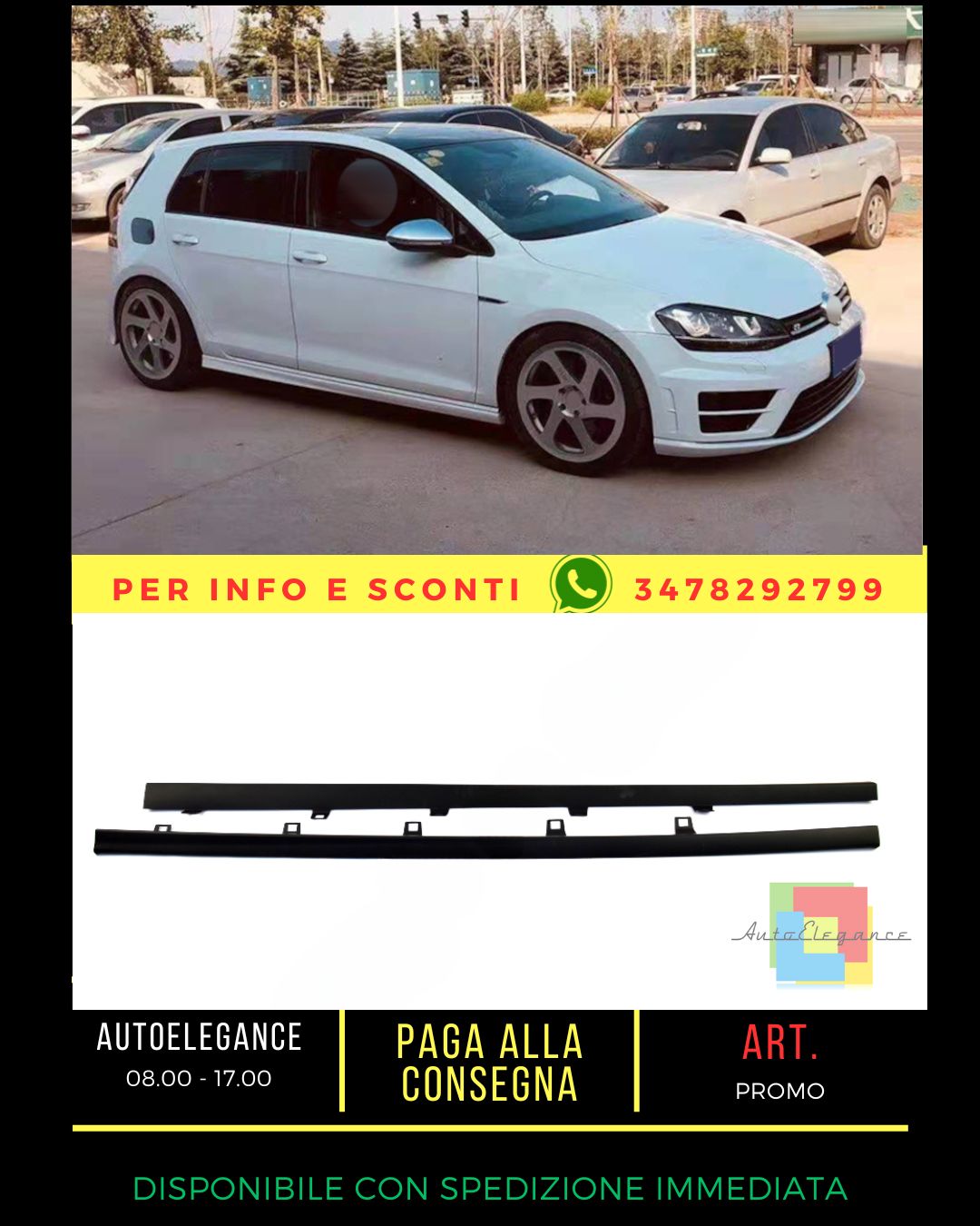 🔥MINIGONNE ADATTE PER VW Golf 7 / 7.5 / 7 R-line / 7.5 R-line 2012-2020🔥