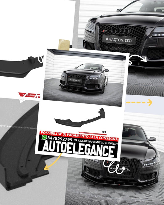 STREET PRO SPLITTER ANTERIORE + FLAPS ADATTO PER AUDI S5 / A5 S-LINE 8T