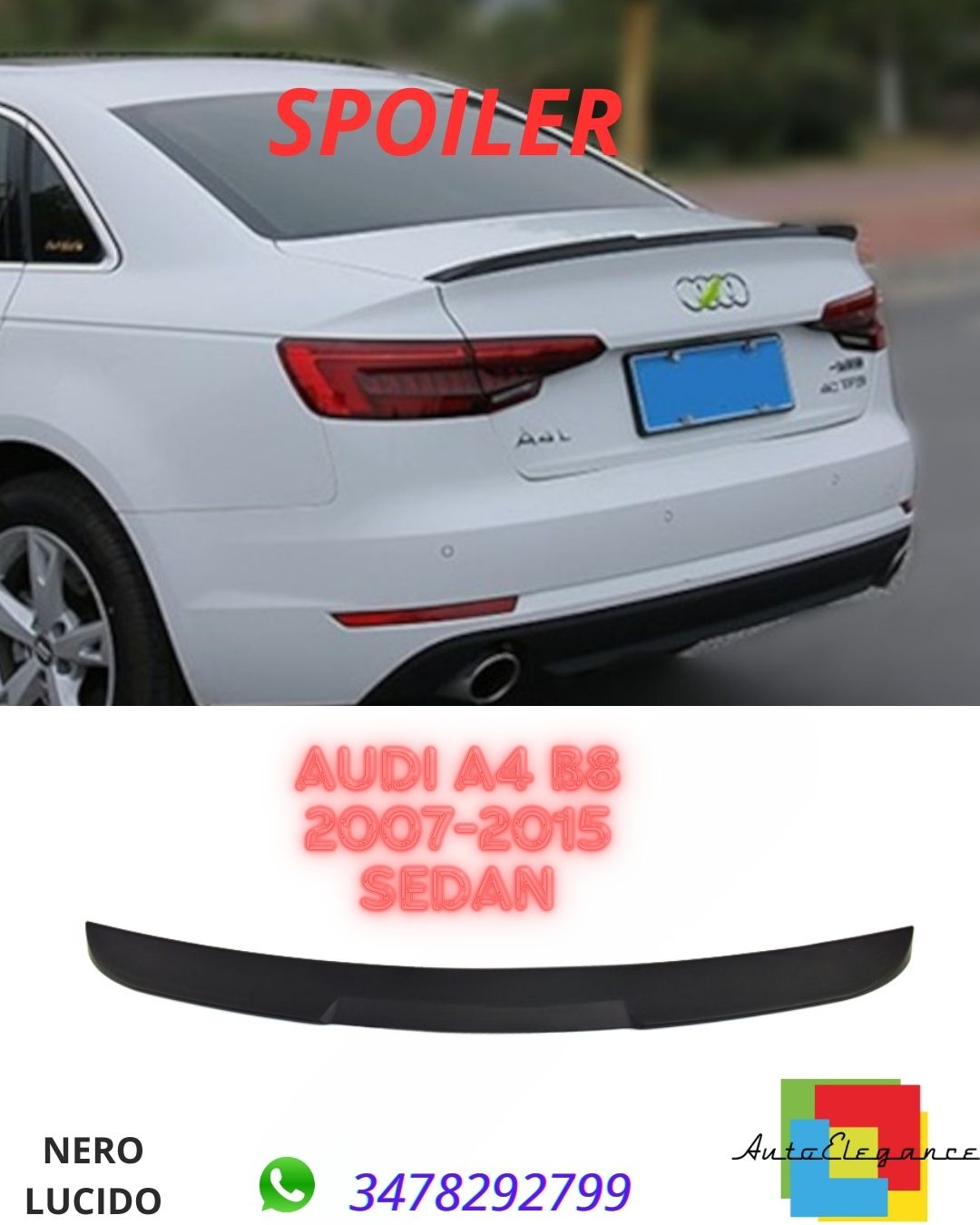 SPOILER SUITABLE FOR ✨Audi A4 B8 2007-2015 Sedan✨ 
