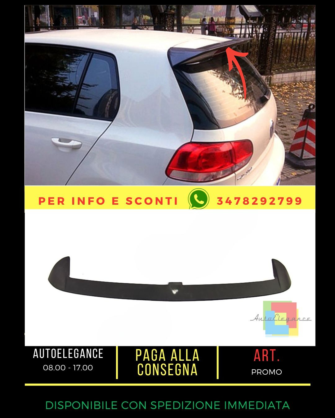 🔥 SPOILER ADATTO PER VW Golf 6 2008-2016🔥