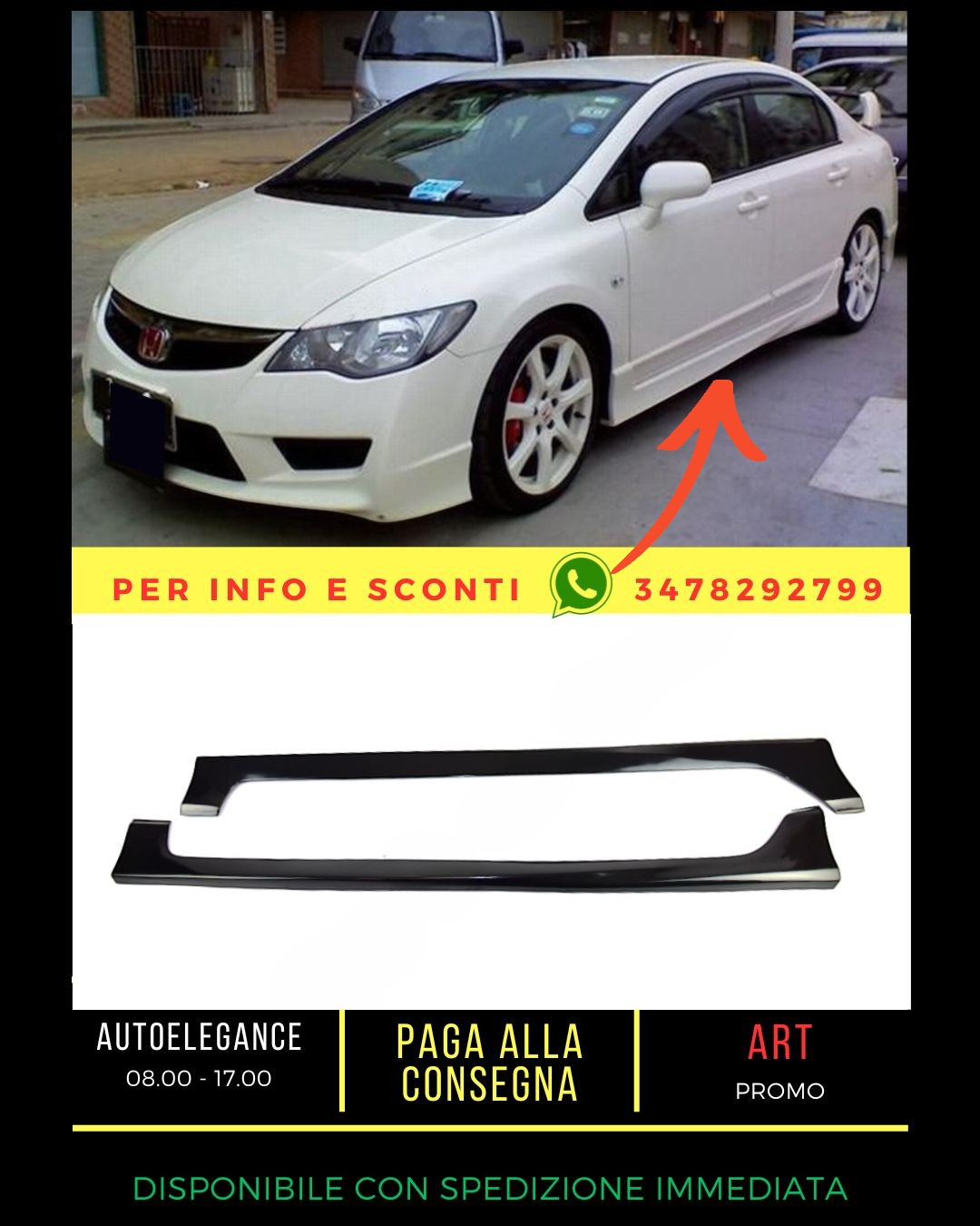 ✨Skirts FIT FOR Honda Civic MK8 2006-2011 Sedan✨