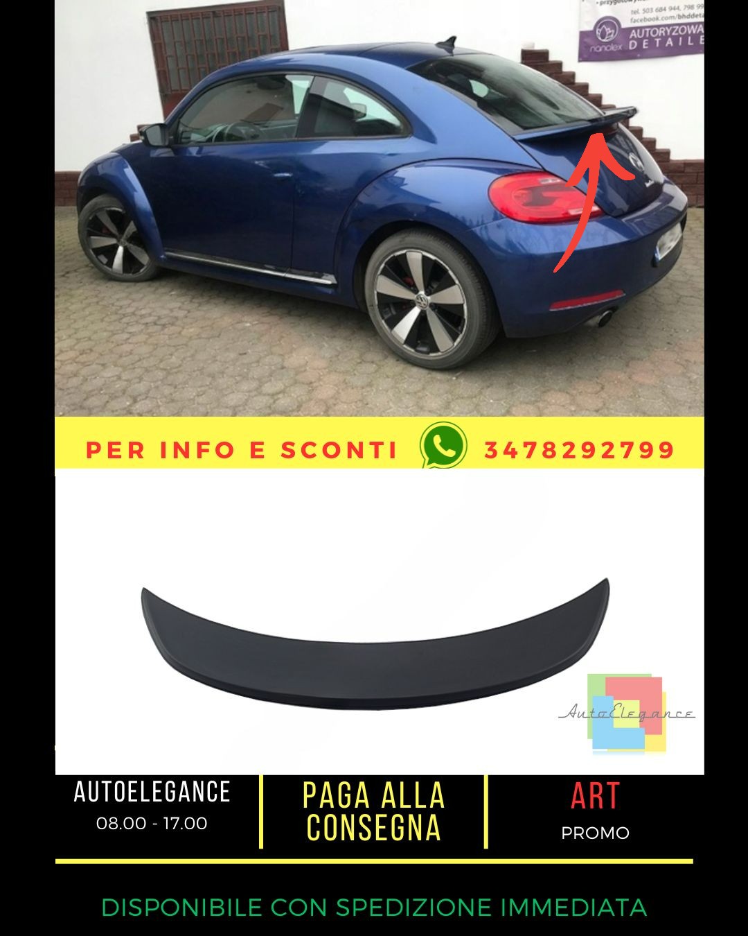 🔥SPOILER ADATTO PER VW Beetle 2011-2019🔥