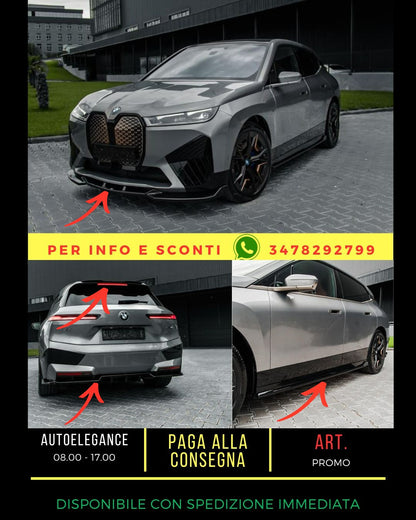 🔥Bodykit BMW iX M-Pack i20 2021+ splitter sottominigonne+spoiler+posteriore🔥