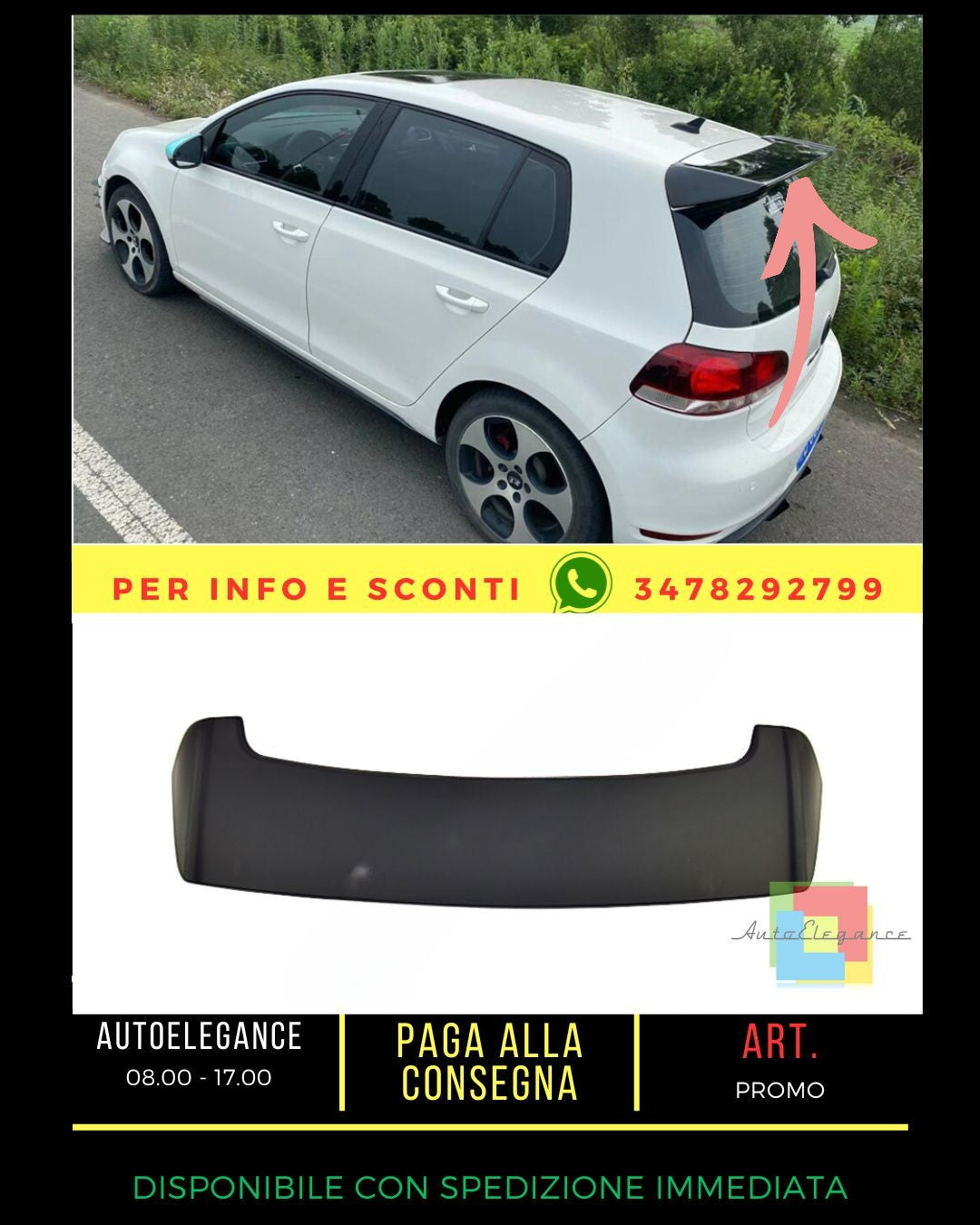 🔥 SPOILER ADATTO PER VW Golf 6 2008-2013🔥