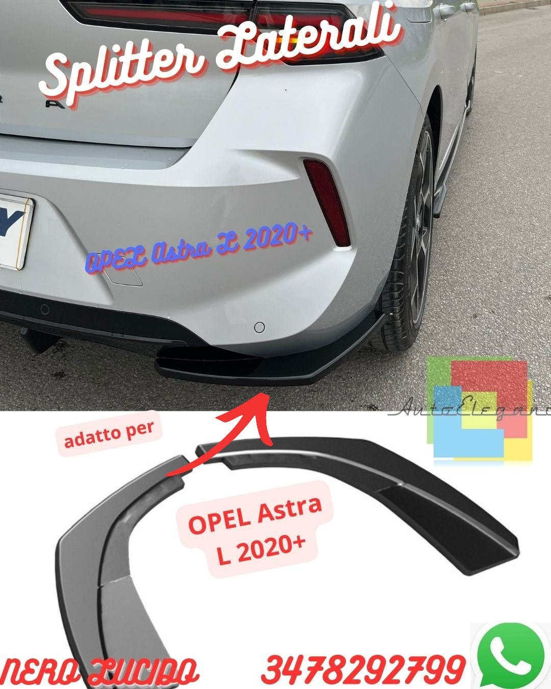 💫💫Splitter Laterali Posteriori ADATTO PER OPEL Astra L 2020+💫💫
