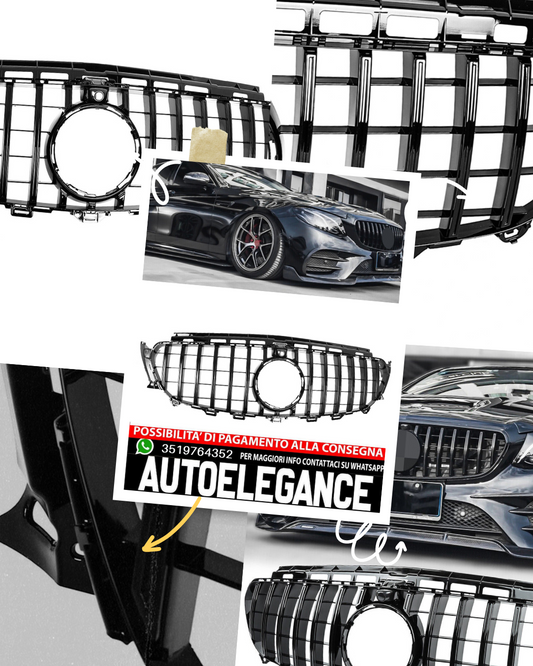 GRIGLIA GT Panamericana adatto per Mercedes Classe E W213 A238 C238 16-20 nero