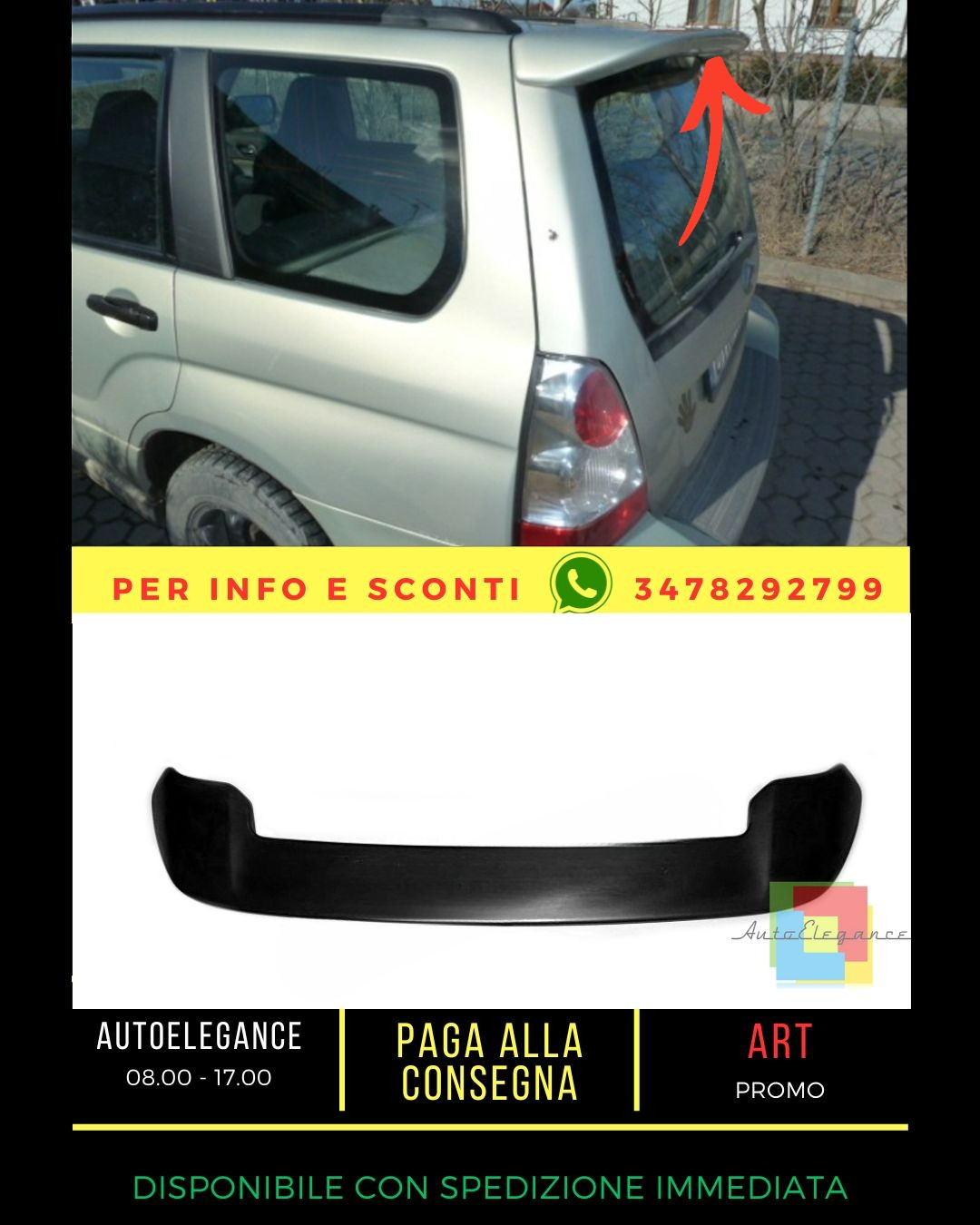 🔥SPOILER ADATTO PER SUBARU FORESTER II 2002-2008🔥