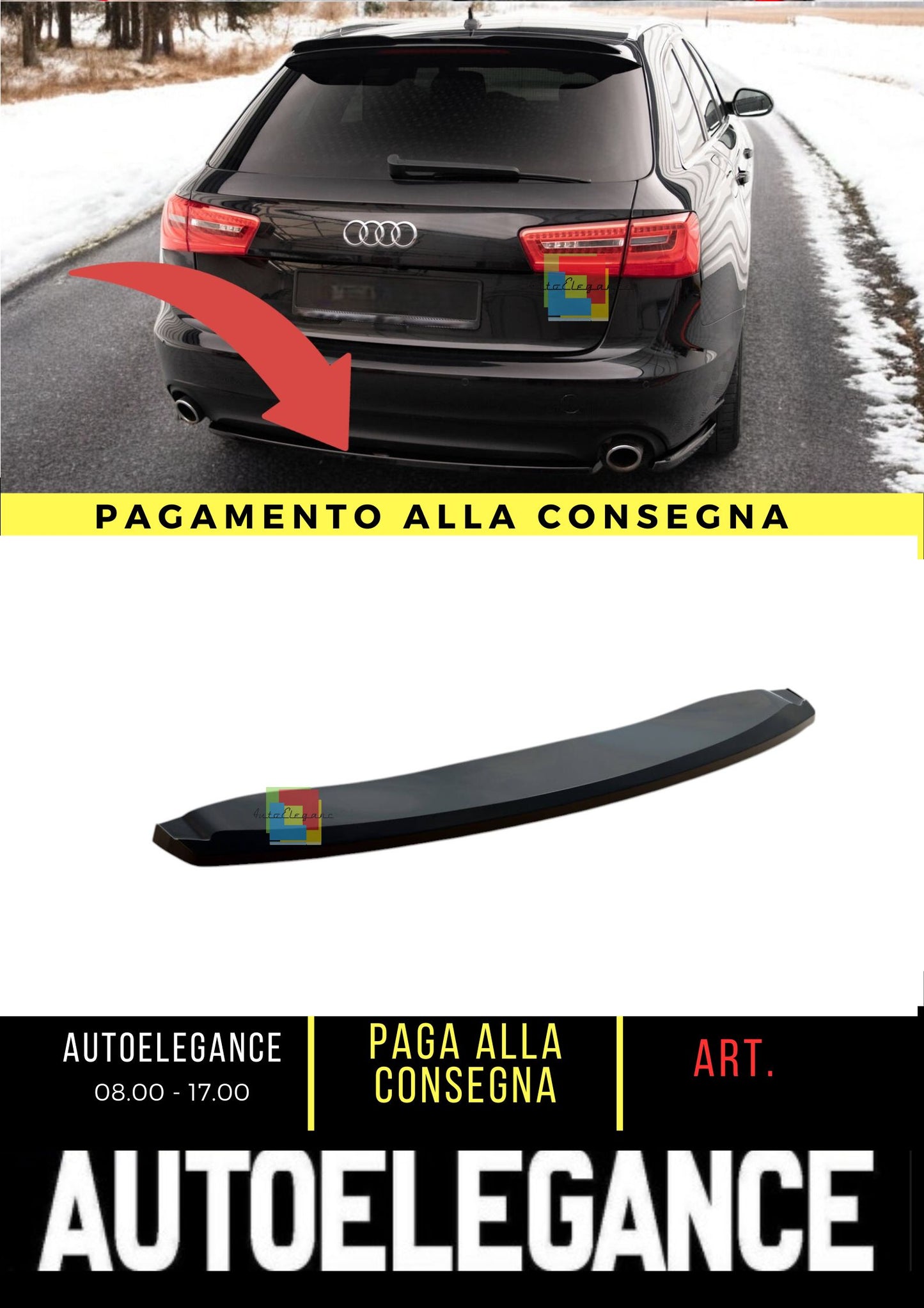 😎Splitter posteriore adatto per Audi A6 Avant C7😎