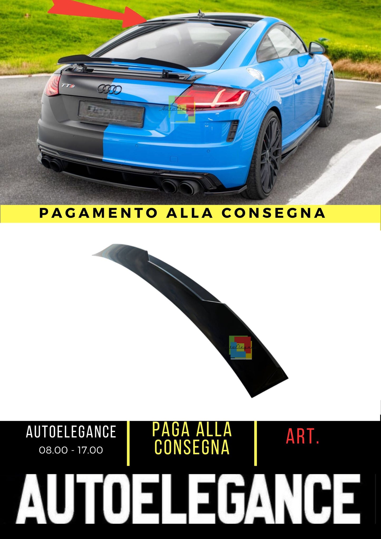 😍L'estensione del lunotto Adatto Per Audi TT S / TT S-Line 8S Facelift😍