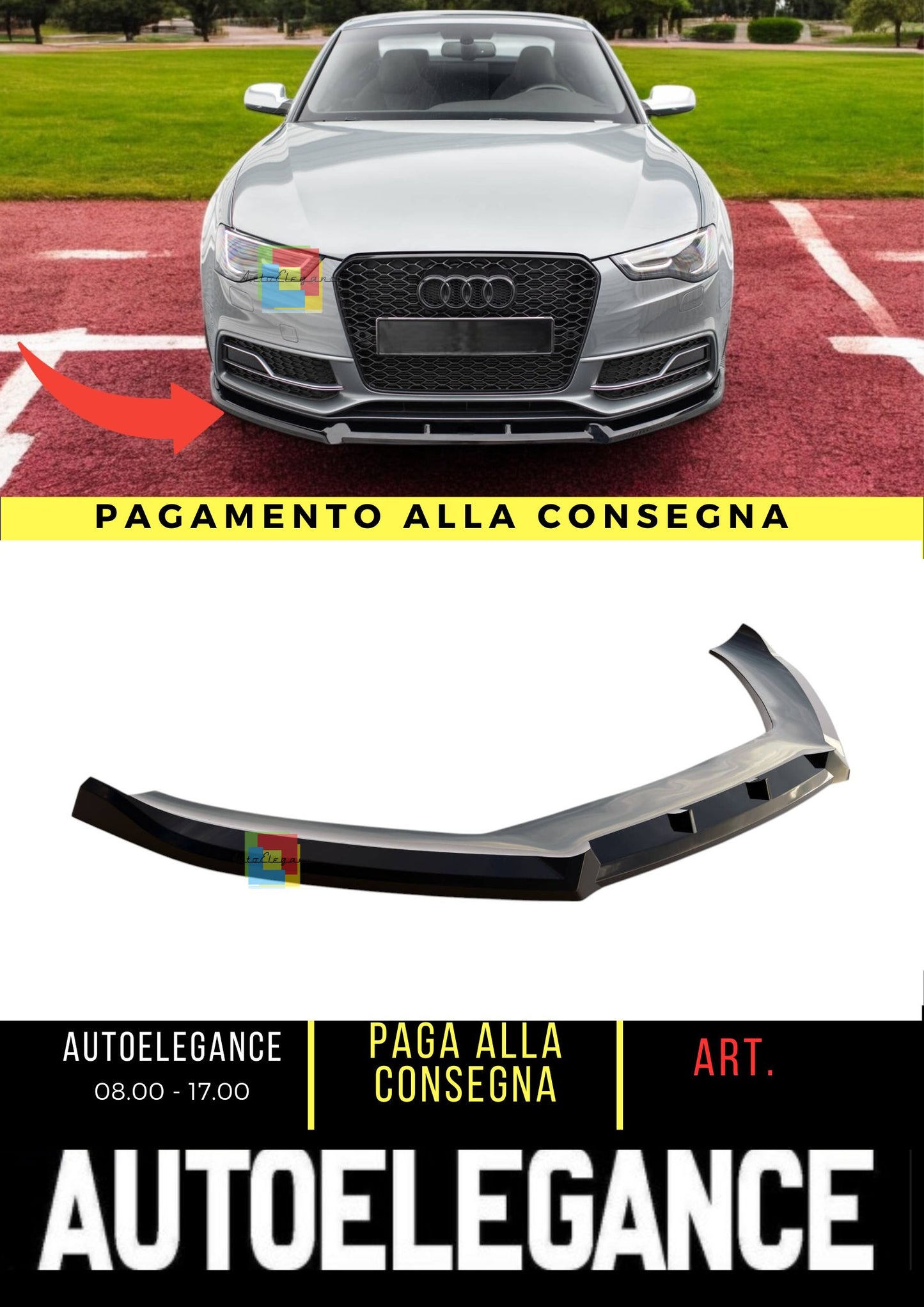 😍Splitter  V.3 Adatto Per Audi S5 / A5 S-Line Coupe / Sportback 8T Facelift😍