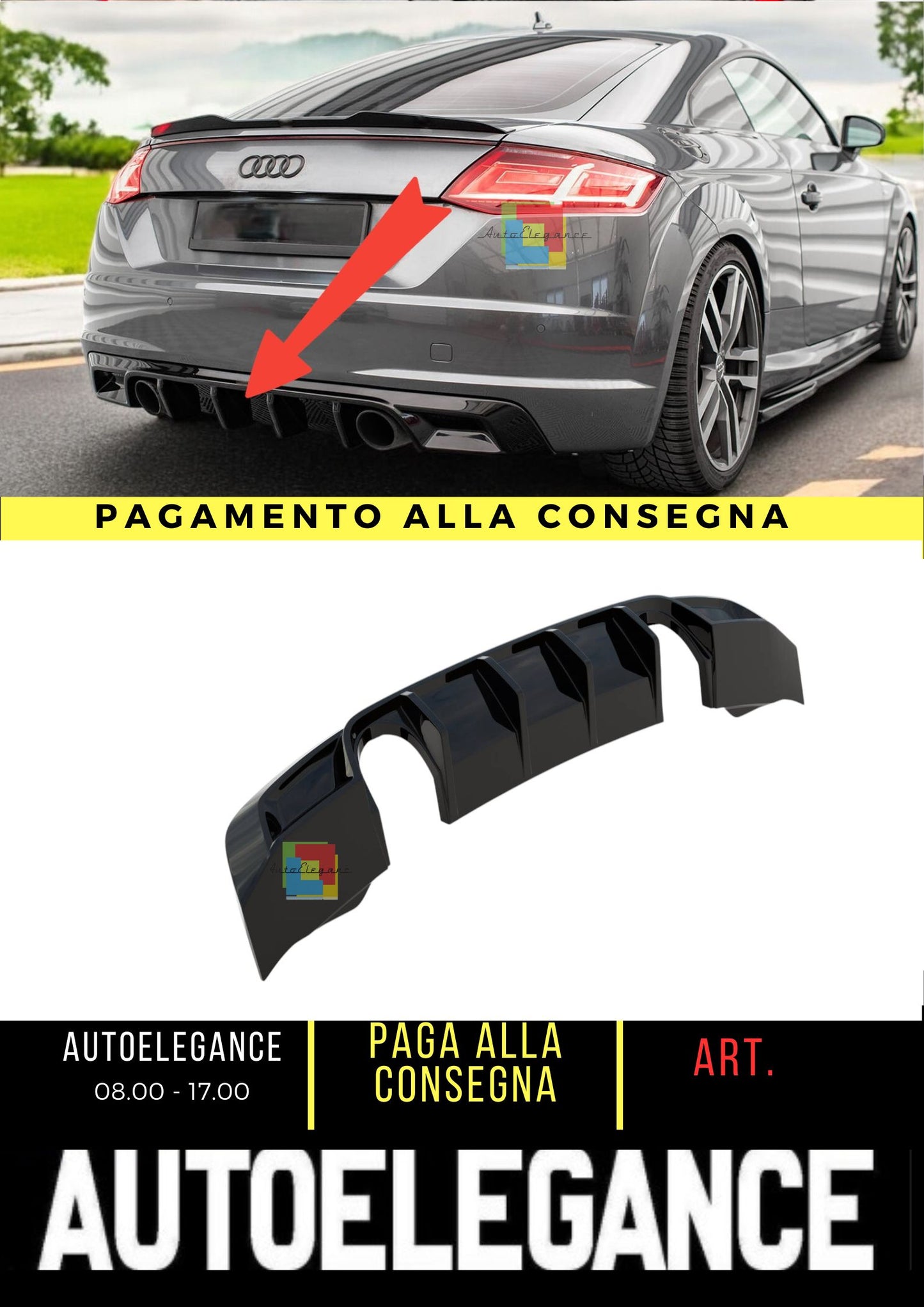 💥Spoiler posteriore Adatto Per Audi TT S-Line 8S💥