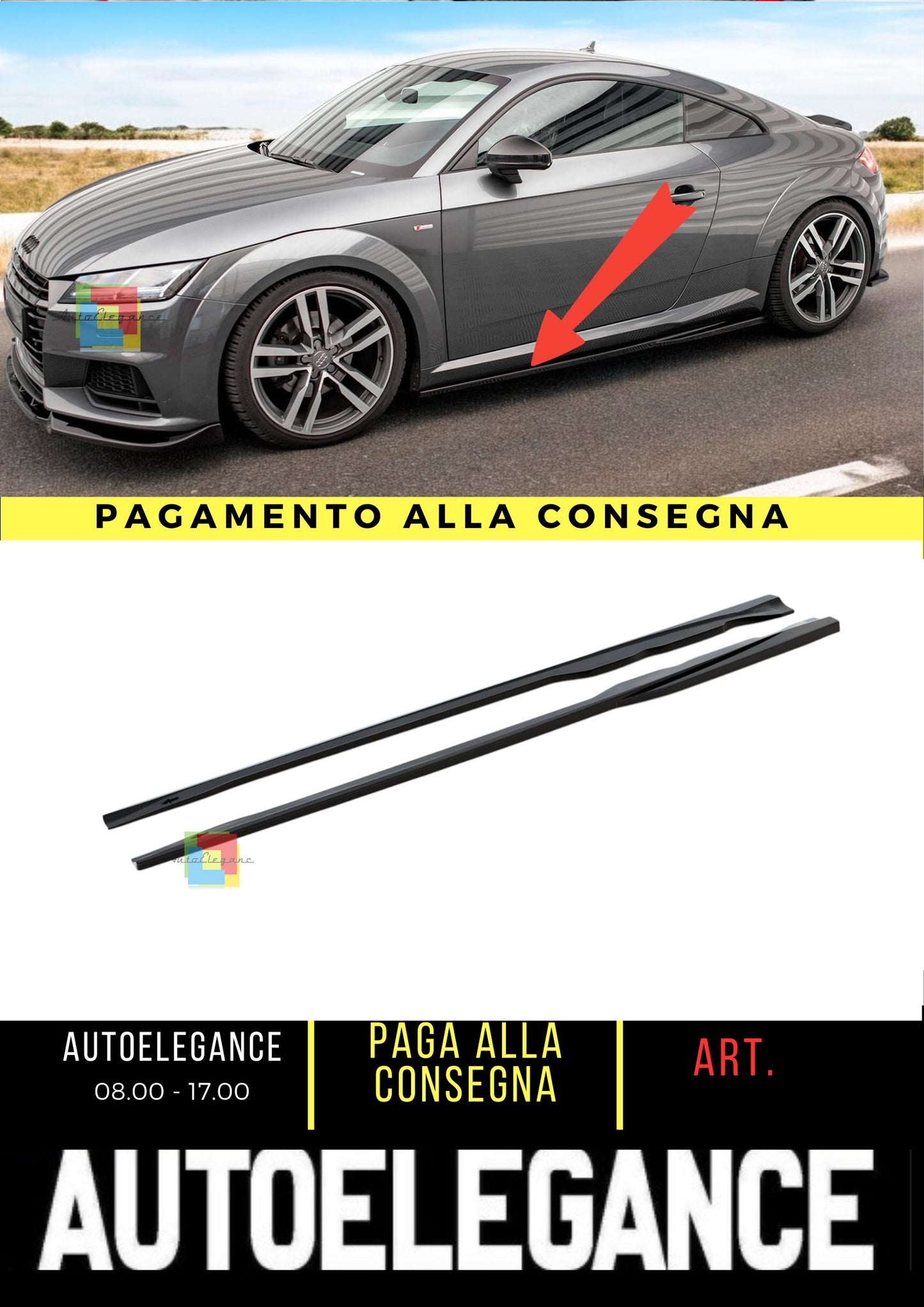 💥Minigonne laterali ADatto Per Audi TT S-Line 8S💥