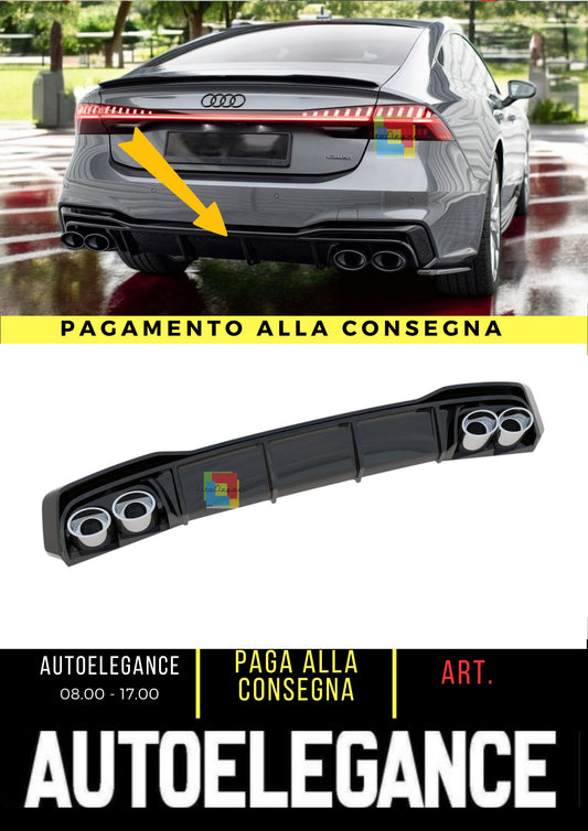 💥Spoiler posteriore + terminali di scarico Adatto Per Audi A7 S-Line C8/S7 💥