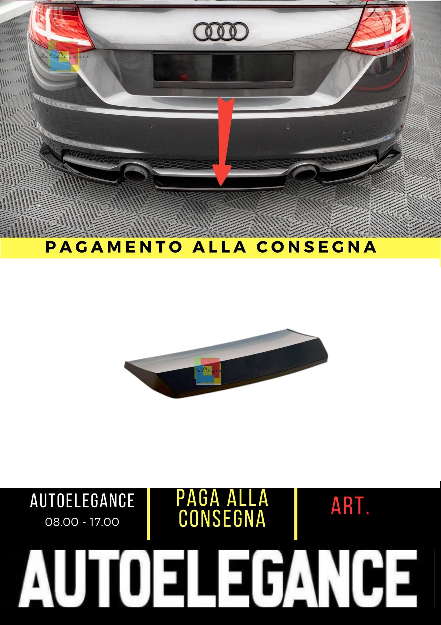 💥Splitter posteriore Adatto Per Audi TT S-Line 8S💥