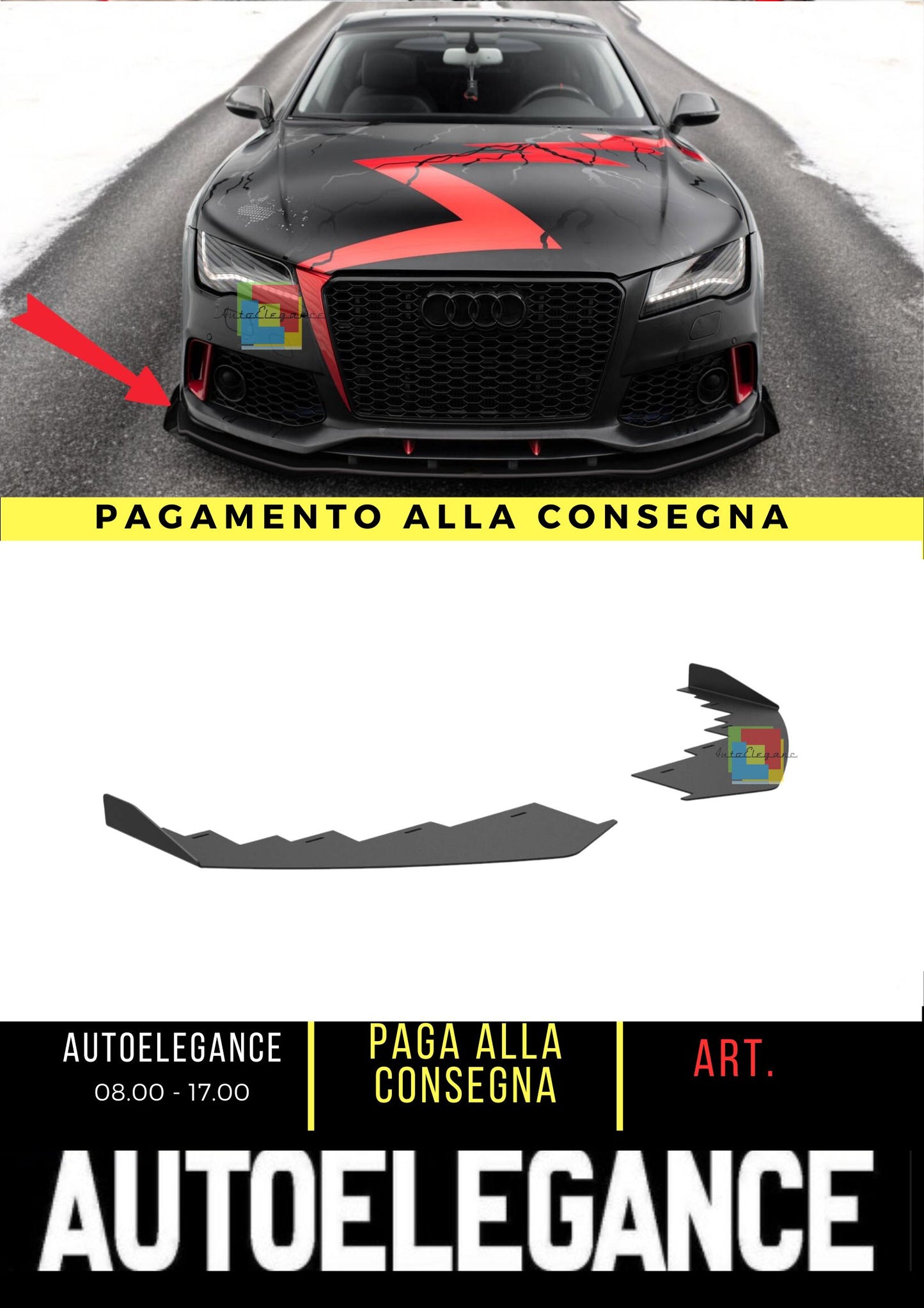 💥Front Flaps Adatto Per Audi A7 RS7 Look C7💥