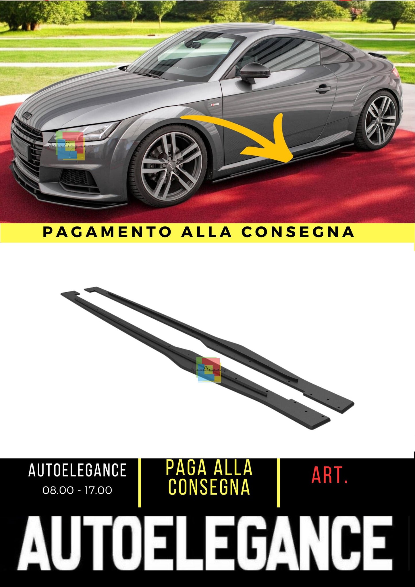 💥Minigonne laterali Street Pro Adatto Per Audi TT S / S-Line 8S💥