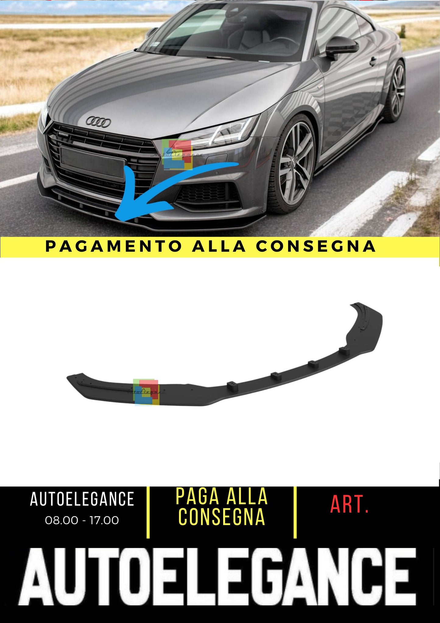 💥Splitter Anteriore Street Pro Adatto Per Audi TT S / S-Line 8S💥