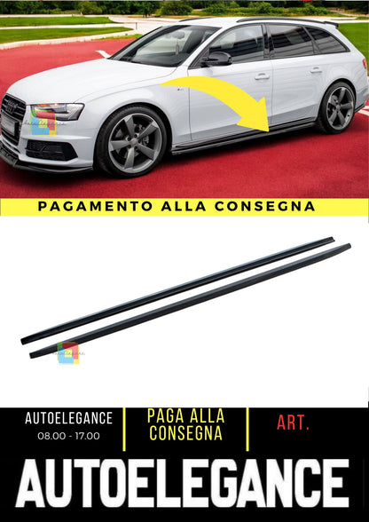 😍Minigonne Laterali V.3 Adatto Per Audi A4 / A4 S-Line / S4 B8😍