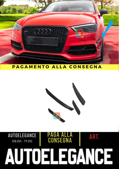 😎Front bumper (canard) Suitable for Audi S /A3 S-Line 8V Sedan/ Cabrio😎