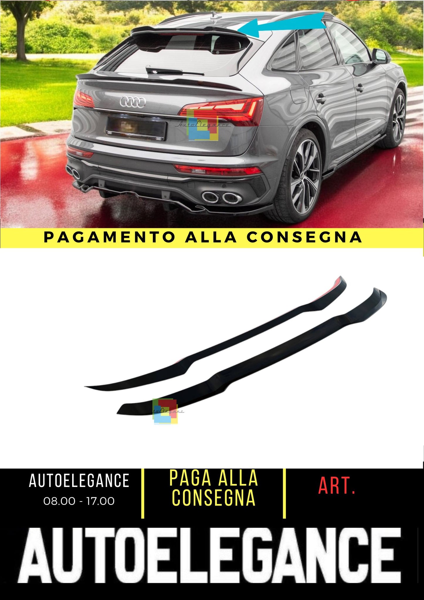 😍Audi SQ5 / Q5 S-Line Sportback Mk2 Facelift Upper Spoiler Cap😍