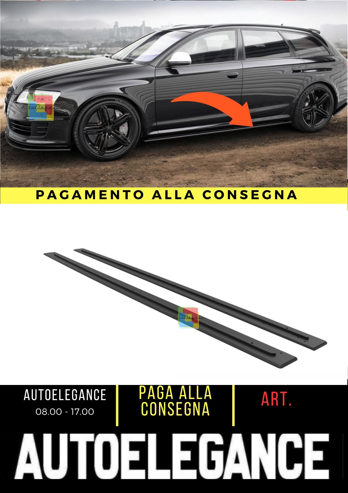 😍Street Pro Side Skirts Fit For Audi RS6 Avant C6😍