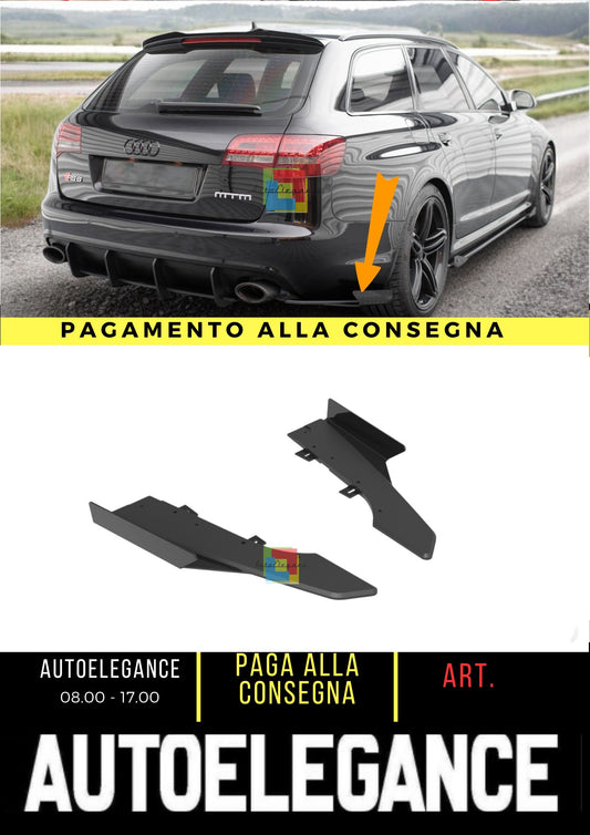 😍Street Pro Rear Side Splitter+Fins Suitable for Audi RS6 Avant C6😍