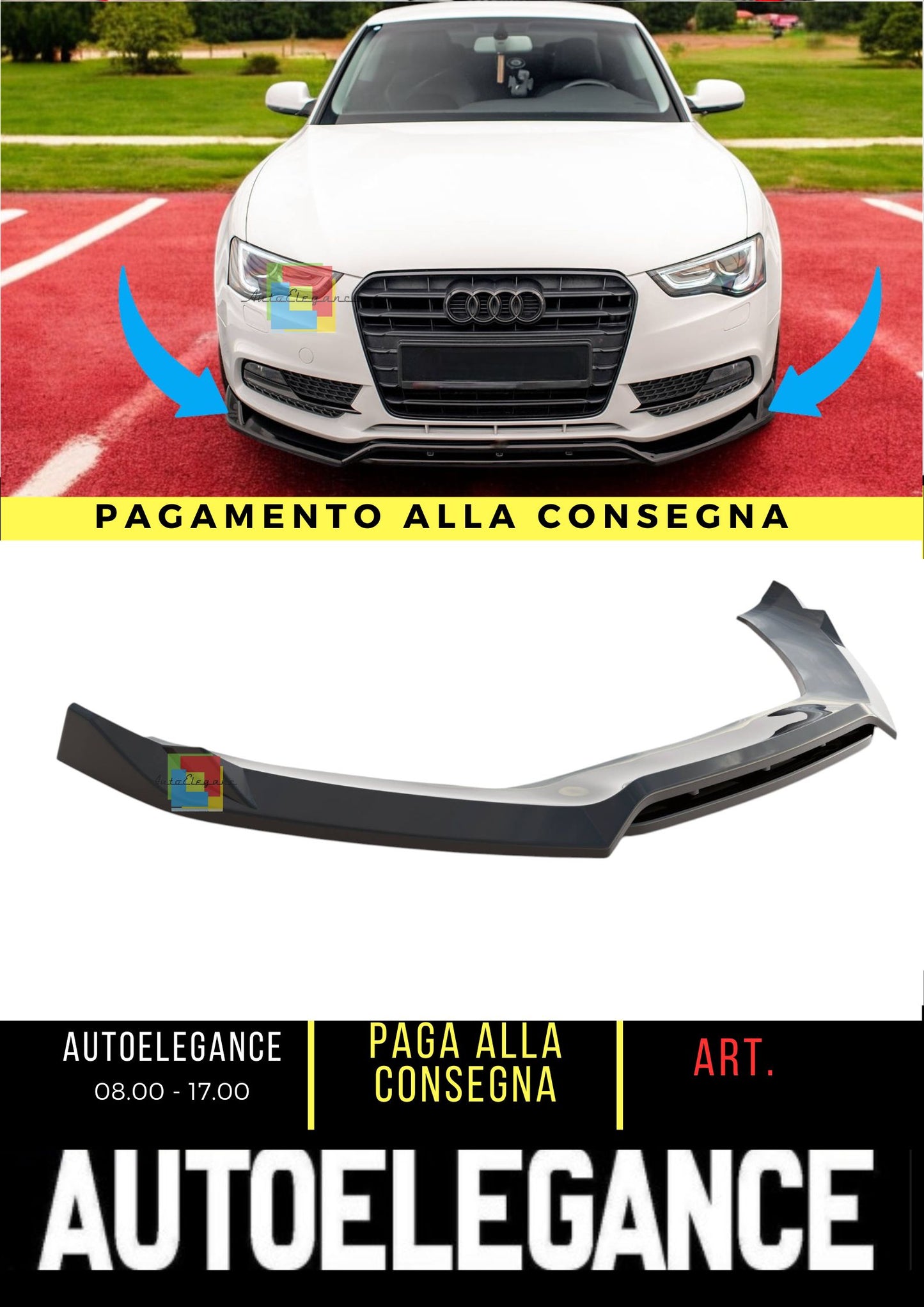 🌺Front splitter V.2 suitable for Audi A5 Coupe / Sportback 8T Facelift🌺
